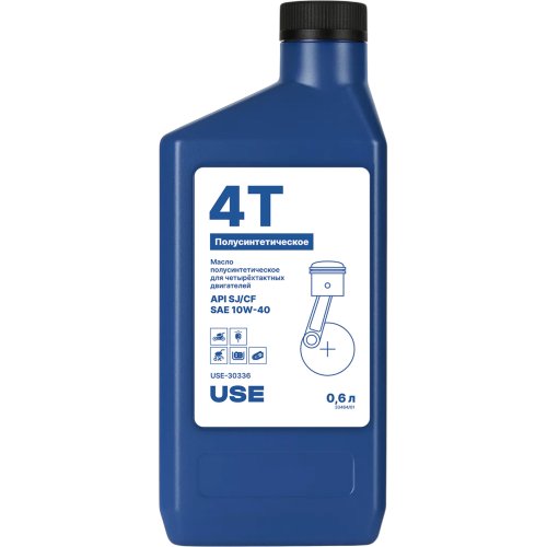 Масло USE 4-х тактное полусинтетика SAE 10W-40 0.6 л   USE-30336
